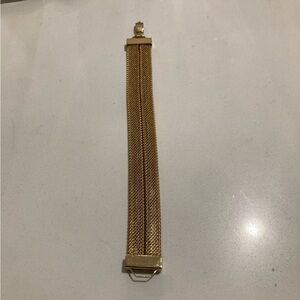 Gold tone Strand Mesh Bracelet